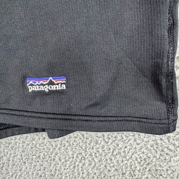 Vintage Patagonia Pullover Mens Medium Black Polartec Fleece Zip Up Made USA 90s - Picture 4 of 14
